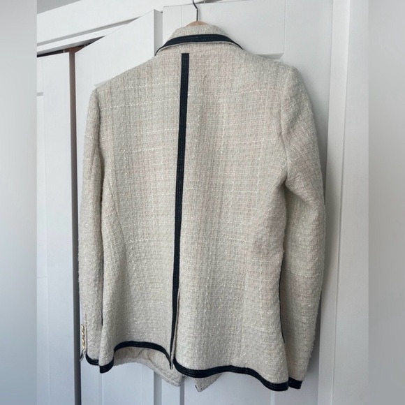 Veronica Beard White and Black Blazer Size 10 - Picture 7 of 8